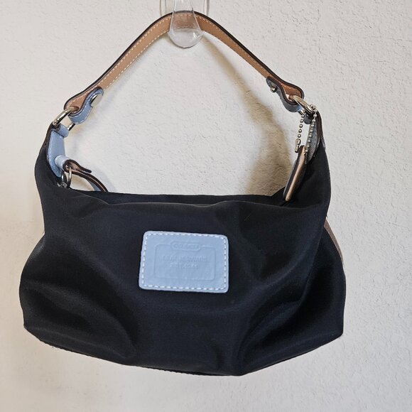 Coach Black and Light Blue Wristlet - Picture 1 of 6